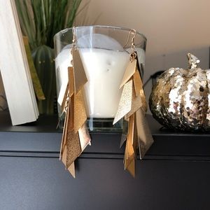 Geometric Gold plated earrings